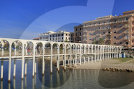 Pirgo Beach Pier, Civitavecchia Port, Lazio, Italy, Europe