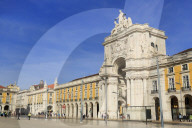 Arco da Rua Augusta, Praca Do Comercio, Lisbon, Portugal, Europe