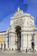 Arco da Rua Augusta, Praca Do Comercio, Lisbon, Portugal, Europe
