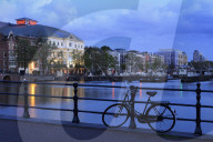 Koninklijk Theatre, Amstel River, Amsterdam, North Holland, Netherlands, Europe