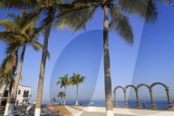 Arches on the Malecon, Puerto Vallarta, Jalisco State, Mexico