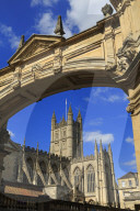 Main Arch & Abbey, City of Bath, Somerset, England, United Kingdom