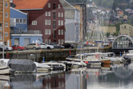 Forsenkaia Bryggene & Nidelva River, Trondheim City, Trondelag County, Norway