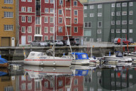 Forsenkaia Bryggene & Nidelva River, Trondheim City, Trondelag County, Norway
