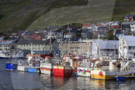 Fishing boats, Honningsvag Town,Mageroya Island, Finnmark County, Norway