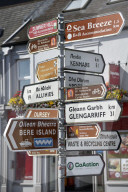Signpost, Castletown, Castletownbere, Beara Peninsula, Wild Atlantic Way, County Cork, Munster, Republic of Ireland, Europe