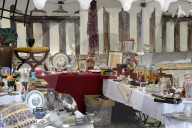 Flea Market, Brocante, Place Saint Catherine, Honfleur, Calvados, Basse Normandie, Normandy, France, Europe