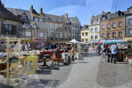 Flea Market, Brocante, Place Sainte Catherine, Honfleur, Calvados, Basse Normandie, Normandy, France, Europe