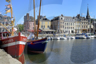 The Vieux Bassin, Old Harbour, St. Catherine's Quay and the ,Lieutenance, Calvados, Basse Normandie, Normandy, France, Europe