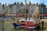 The Vieux Bassin, Old Harbour, St. Catherine's Quay and the ,Lieutenance, Calvados, Basse Normandie, Normandy, France, Europe