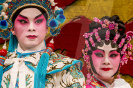 Chinese Opera performers, Ko Shan Theatre, Kowloon, Hong Kong, China.
