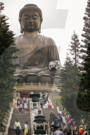 Tian Tan (Alter of heaven) The Big Buddha and Po Lin Monastery, Lantau Island, Hong Kong, China.