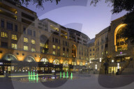Nelson Mandela Square at dusk, Sandton, Johannesburg, Gauteng, South Africa