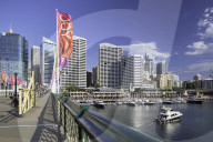 Pyrmont Bridge, Darling Harbour, Sydney, New South Wales, Australia