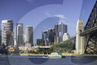 Sydney Harbour Bridge and skyline, Sydney, New South Wales, Australia
