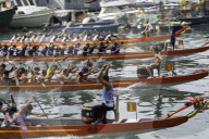 Dragon boat race, Shau Kei Wan, Hong Kong Island, Hong Kong, China