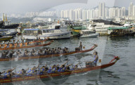 Dragon boat race, Shau Kei Wan, Hong Kong Island, Hong Kong, China