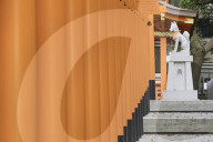 Torii gates at Ichinomiya shrine, Kobe, Kansai, Japan