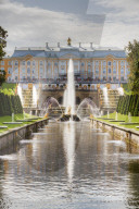 Samson Fountain, Great Palace, View from Sea Canal, Peterhof, UNESCO World Heritage Site, Russia