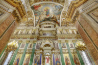 Interior Walls and Ceiling, St Isaac's Cathedral, UNESCO World Heritage Site, St Petersburg, Russia