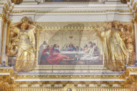 Interior Fresco, The Last Supper, St Isaac's Cathedral, UNESCO World Heritage Site, St Petersburg, Russia