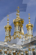Domes of the Palace Church, Catherine's Palace, Tsarskoye Selo, Pushkin, UNESCO World Heritage Site, Russia