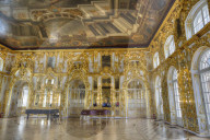 The Great Hall with Ceiling Paintings, Catherine's Palace, Tsarskoye Selo, Pushkin, UNESCO World Heritage Site, Russia