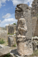 Mayan Ruins, The Palace, Statue, Oxkintok Archaeological Zone, 300 -1,050 AD, Yucatan, Mexico