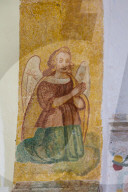 Original Frescoes, Former Convent, Church of San Pedro Y San Pablo, 1650, Teabo, Route of the Convents, Yucatan, Mexico