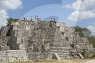 Structure 36, Mayan Ruins, Dzibilchaltun Archaeological Site, 700-800 AD, near Merida, Yucatan, Mexico