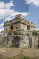 Structure of the Seven Dolls, Mayan Ruins, Dzibilchaltun Archaeological Site, 700-800 AD, near Merida, Yucatan, Mexico