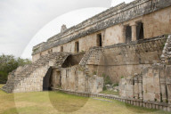 Palace (Teocalli), Kabah Archaeological Site, Mayan Ruins, Puuc Style, Yucatan, Mexico