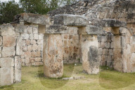 Palace (Teocalli), Kabah Archaeological Site, Mayan Ruins, Puuc Style, Yucatan, Mexico