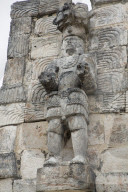 Stone Figure, Palace of the Masks (Codz Poop), Kabah Archaeological Site, Mayan Ruins, Puuc Style, Yucatan, Mexico