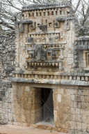 Chac Rain God Stone Mask, Palace, Xlapak Archaeological Site, Mayan Ruins, Puuc Style, Yucatan, Mexico
