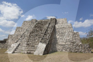 Northwest Temple, Mayan Ruins, Mayapan Archaeological Site, Yucatan, Mexico
