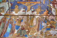 Frescoes, Resurrection of Christ Gate Church, Kremlin, Rostov Veliky, Golden Ring, Yarsolavl Oblast, Russia