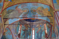 Frescoes, Holy Dormition Cathedral, The Holy Trinity Saint Serguis Lavra, UNESCO World Heritage Site, Sergiev Posad, Russia
