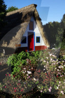 Traditional house in Santana, northwest Madeira, Portugal