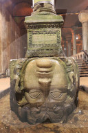 Medusa Head, Byzantine Basilica Cistern, Sunken or Underground Palace, Sultanahmet, Istanbul, Turkey, Europe