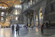 Interior, Byzantine Architecture, Hagia Sophia, Aya Sofya, UNESCO World Heritage Site, Istanbul, Turkey, Europe