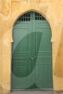 Green Door to Mosque, Medina, UNESCO World Heritage Site, Essaouira, Morocco, North Africa