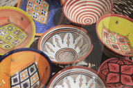 Pottery, Artisans Market Below Ramparts, Medina, UNESCO World Heritage Site, Essaouira, Morocco, North Africa