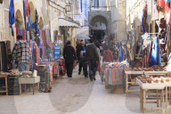 Artisans Market Below Ramparts, Medina, UNESCO World Heritage Site, Essaouira, Morocco, North Africa