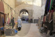 Artisans Market Below Ramparts, Medina, UNESCO World Heritage Site, Essaouira, Morocco, North Africa