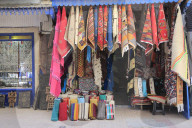 Carpets, Textiles, Market, Souk, Medina, UNESCO World Heritage Site, Essaouira, Morocco, North Africa