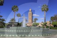 Koutoubia Mosque, Minaret, 12th Century, Marrakesh, Marrakech, Morocco, North Africa