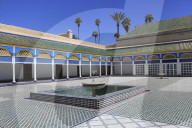 Courtyard, Bahia Palace, UNESCO World Heritage Site, Marrakesh, Marrakech, Morocco, North Africa
