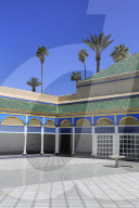Courtyard, Bahia Palace, UNESCO World Heritage Site, Marrakesh, Marrakech, Morocco, North Africa