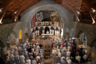 Notre-Dame de Toute Grace du Plateau d'Assy (Our Lady Full of Grace of the Plateau d'Assy). Catholic mass. France.